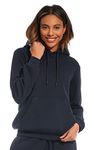 Light & Shade Women's LSLSWT005 Ladies Hooded Soft Touch Loungewear Sweatshirt Hoody Loungewear Hoodie Hooded Sweatshirt Top, Navy, Medium