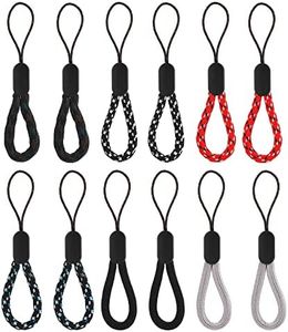 Cobee Lot de 12 lanières de Poignet réglables en Nylon,Miniature Lanyard Dragonne Poignet Dragonnes,Poignet Lanière pour téléphone Portable, Appareil Photo, clés, clés USB (12 cm)