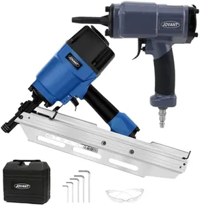 JOVANT Pneumatic Framing Nailer and Punch Nailer,Pneumatic Power Tool Combo Kit,2-In-1 Pro Preferred Brand of Pneumatic Nailer Gun and Nail Puller Ideal for Framing