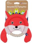 PAWSPIK Flying Disc Tug-of-War Toy, Eco-Friendly Recycled Material, Squeaker Toy for Medium and Large Dogs, for Throwing & Fetching 8.5" Diameter (Fierce Fox)