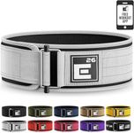 Element 26 Self-Locking Weight Lifting Belt | Premium Weightlifting Belt for Functional Fitness, Weight Lifting, and Olympic Lifting Athletes (Medium, White)