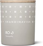 Skandinavisk RO 'Tranquility' Mini Scented Candle. Fragrance Notes: Cut Grass and Fallen Leaves, Cucumber and Wild Violets. 65 g.