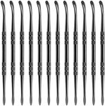 HARSKIYER 12pcs Wax Carving Tools, 4.75 Inch Stainless Steel Double-Ended Sculpting Spoon Tool Clay Sculpting Tools Wax Carving Sculpting Tools (Black)