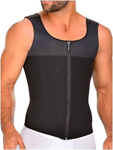 M&D 0760 Gym Compression Vest Shirt Girdles for Men | Fajas para Hombres Black