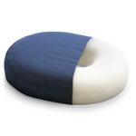 Duro-Med 18-inch Molded Foam Ring Donut Seat Cushion Pillow, Navy