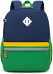 HawLander Little Kids Backpack for Boys Toddler School Bag Fits 3 to 6 years old, Dark Blue Green, Small, School Backpack