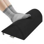 Metron Foot Rest for Office Chair, Office Foot Rest for Under Desk or Table, Ergonomic Foot Rest for Computer Desk, Suitable for Home & Offices, Washable &Removable Cover, Pack of 1 (Black)