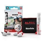 Alpine MotoSafe Pro Motorcycle Reusable Earplugs for Wind Noise Reduction - Ultra Soft Audible Filter Hearing Protection for Motorbike Touring & Racing - Premium Motor Riding Ear Plugs, 2 Pairs