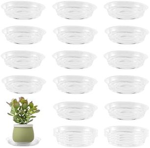 UltraOutlet 20 Pack 6 Inch Plant Saucers Clear Plastic Plant Saucer Drip Trays Small Plant Plate Dish for Indoor Flower Pots and Planters, Bulk