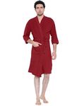 Sanddune Men's and Women's Terry Cotton Full Sleeve Knee Length Bathrobe Gown with Pocket (XL)