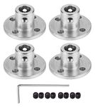 4Pcs 6.35mm Flange Coupling Connector, Rigid Guide Model Coupler Accessory, Shaft Axis Fittings for DIY RC Model Motors