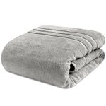 Towelogy Extra Large Bath Towels for Adults 90x140cm 100% Egyptian Cotton Zero Twist Absorbent & Super Soft Hotel Quality | Ecofriendly Oeko-Tex Certified (Silver, 1)