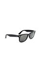 Ray-Ban Unisex-Adult Rectangular Sunglasses Black Frame Green Lens Medium