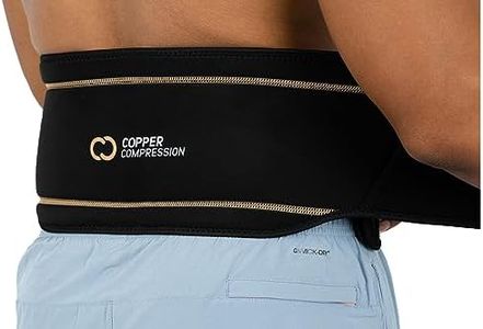 Copper Compression Lower Back Lumbar Support Brace, 1 Guaranteed Highest Copper Content, Great for All Activities! Infused Fit Wrap/Belt, Wear Anywhere! (Waist 28" - 38")