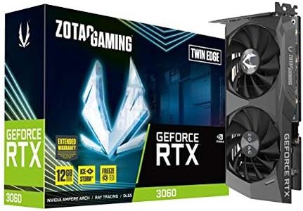 ZOTAC Gaming GeForce RTX 3060 Twin Edge 12GB GDDR6 192-bit 15 Gbps PCIE 4.0 Gaming Graphics Card, IceStorm 2.0 Cooling, Active Fan Control, Freeze Fan Stop, ZT-A30600E-10M