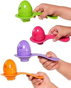 TOMY E73082C Hide & Squeak Egg & Spoon Set Fun Game with Stacking and Colour Matching