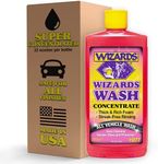 Wizards Car Wash - Super Concentrated Car Wash Soap - No Salt Biodegradable Car Wash Soap With Thick Foam - Exterior Care Products For Marine Use - Foam Cannon Soap For Car Washing Supplies - 16 oz