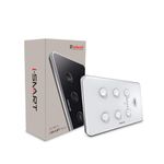 Goldmedal Air 4M i-Smart Wi-Fi Panel with 4 Switches,1 Fan Regulator &1 USB Fast Charging Port |Control via G-World App,RF Remote,Voice & Touch Buttons | Ideal for Smart Homes&Offices |Absolute White