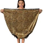 SWINTENG Big Mama Undies Granny Panties Oversized Women's Novelty Underwear Briefs Funny Gag Gifts for party (One Size, Leopard print)