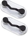 Readerest magnetic eyeglass holder, name tag, magnet badge holder, sunglasses holder, eye glass holder from Shark Tank, Made in USA (Classic Black, 2 Pack), Gifts for Mom and Dad