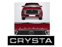 AutoDecals Innova Crysta Car 3D Letters Self Adhesive (3D Logo Name Alphabets Chrome Exterior Accessories for Innova Crysta Car Bonnet) - Silver Color 1 Set