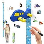 Baby Growth Chart, FOVERN1 Handing Ruler Wall Decor for Kids, Measuring Ruler Removable Wall Ruler for Girls, Boys, Toddlers (Blue)