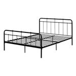 South Shore Gravity Metal Platform Bed, Queen, Black