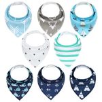 Yoofoss Baby Bandana Dribble Bibs Drool Bibs for Drooling and Teething 8 Pack Super Soft and Absorbent for Boys Girls