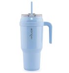 REDUCE Cold1 50 oz Tumbler with Handle - Vacuum Insulated Stainless Steel Water Bottle for Home, Office or Car, Reusable Mug with Straw or Leakproof Flip Lid, Keeps Drinks Cold All Day- Glacier