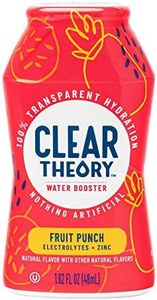 Clear Theory Water Flavoring Drops with Electrolytes, Water Enhancer Liquid Flavored Water Drink Mix, Hydration for Kids, Vegan, Gluten Free, Low Calorie, Fruit Punch, 4 Pack, 1.62 Fl Oz Bottles