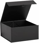 PLINJOY Black Gift Box 8x8x4 Inches Small Gift Boxes for Presents with Magnetic Closure Lid Luxury Collapsible Gift Box Bridesmaid, Wedding, Birthday Boxs for Gift Packaging