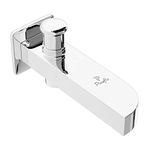 Pixaflo Extant Brass Bath Tub Diverter Spout with Wall Flange | Tip-Ton | Chrome (Pack of 1)