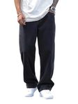 TAGAS Men's Mid Rise Relaxed Jeans (MDJ-22-LOOS 32_Black