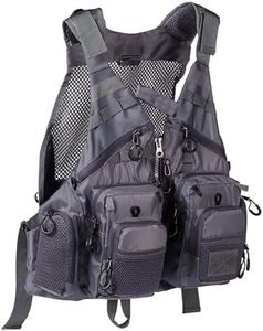 BASSDASH Strap Fishing Vest Adjustable for Men and Women, for Fly Bass Fishing and Outdoor Activities