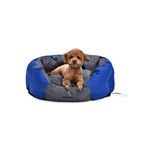 Amazon Basics Water-Resistant Pet Bed for Small Dogs - Oval, Royal Blue, 22.8-Inch