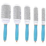 Juwacoo 5 Sizes Round Barrel Brush, Round Thermal Hair Brush Set, Professional High-Temperature Resistant Hair Styling Roller Comb, Round Roller Hair Brush, Hair Styling Brush (6CM, 5CM, 4CM, 3.5CM)