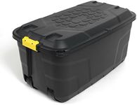 XXL Transport Box Cushion Box with 145-Litre Capacity and 4 Wheels, Detachable and Lockable Lid, Robust Design, Moisture Protection, 93 x 53 x 46 cm