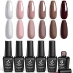 Beetles Gel Nail Polishes- Coffee Café Brown Neutral Beige Mauve Color Nail Art Design Soak Off Nail Lamp Nail Polish Gel DIY Manicure Kit Beauty