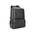 Gear Quantum 3 18"/29L Antitheft Large Faux Leather Water Resistant Laptop backpack with Raincover/Laptop backpack/Casual Backpack/Daypack/Travel Backpack/College Bag For Men/Women(Black-Black)