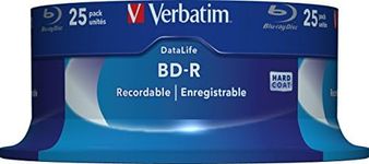 Verbatim BD-R SL Datalife - Blu-ray Disc 25 GB, 6x Burning Speed, Scratch Protection, 25-Pack Spindle, 99999