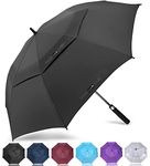 ZOMAKE Golf Umbrella 54 Inch, Large Windproof Umbrellas Automatic Open Oversize Rain Umbrella with Double Canopy for Men - Vented Stick Umbrellas