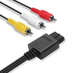 MXRS 2.5M Composite AV Cable Cord Compatible with Nintendo 64 N64, Super Nintendo SNES, Gamecube GC