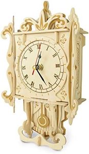 Quay F004 Pendulum Clock Woodcraft Construction Kit FSC, Brown