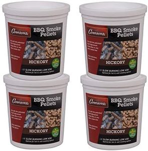 Camerons Smoking Wood Pellets (Hickory, 4 Pints)- Kiln Dried BBQ Pellets- 100% All Natural Barbecue Wood for Smoker Grill, Pellet Grill & Fire Pit - Infuse Smokey Flavor in Food- Grilling Gift for Dad