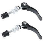 2 Pcs Aluminum Alloy Bicycle Seatpost Clamp Bike Seat Clamp Skewer Bolt for Bike, Black, (DSADA)