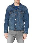 Wrangler Men's Classic Denim Jacket, Blue (Mid Stone), XXL