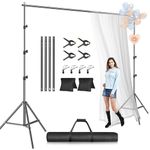 EMART Photo Backdrop Stand Kit, 10 x 10 ft (H X W) Adjustable Photography Background Stand Support System for Video Studio Photo Booth, Back Drop Holder Frame Stand