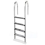 Blue Wave NE1145 Premium Stainless Steel in-Pool Ladder for Above Ground Pools