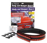 E-TECH BLACK Car Body and Bumper Guard Bodywork Protector Moulding Styling Strip 5 Meter Roll With End Caps