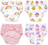 Max Shape Potty Training Pants Girls 2T,3T,4T,Toddler Training Underwear for Baby Girls 4 Pack White 2T